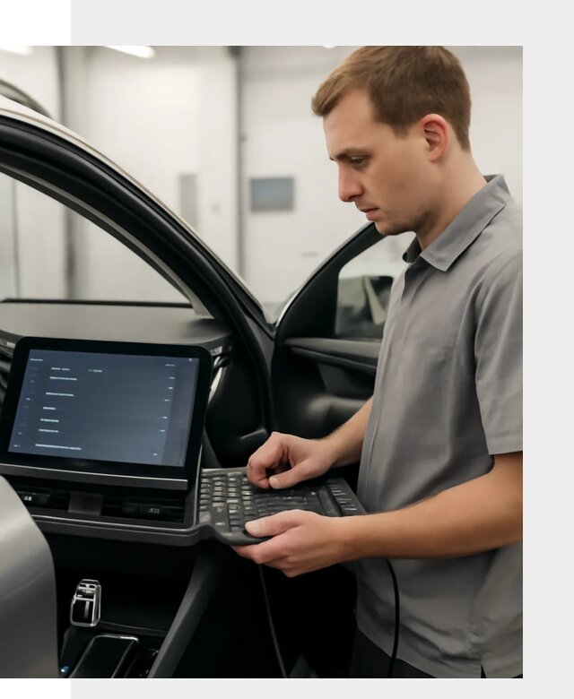Русификация мультимедиа автомобилей Lynk Co в Большой Камне